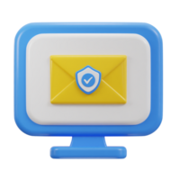 monitor display and envelope email icon png