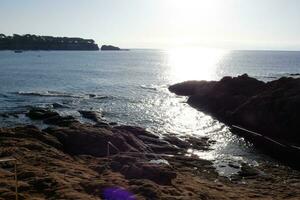 Costa brava and coastal path along the rugged coastline of northern catalonia, Spain photo