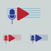 Podcast logo images illustration design vector