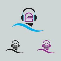 Podcast logo images illustration design vector