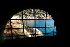 Costa brava and coastal path along the rugged coastline of northern catalonia, Spain photo