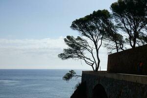 Costa brava and coastal path along the rugged coastline of northern catalonia, Spain photo