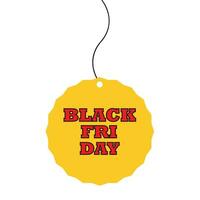 black friday sale simple text badge design vector