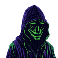 Scary guy wearing a hoodie PNG image transparent background ai generative.