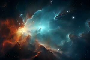 vistoso espacio galaxia nube nebulosa. stary noche cosmos. universo Ciencias astronomía. supernova antecedentes fondo de pantalla. generativo ai foto
