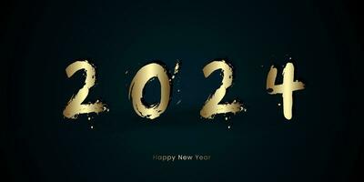 Luxury and elegrant 2024 Happy New Year concept, A Premium 2024 New Year celebrating banner templates vector