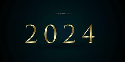 Luxury and elegrant 2024 Happy New Year concept, Happy new year 2024, A Premium 2024 New Year celebrating banner template vector