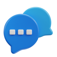 3d chatting icon illustration png