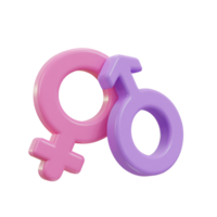 3d female symbol icon illustration png