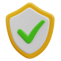 3d verified icon illustration png