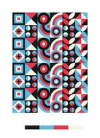 a colorful pattern with geometric shapes vector