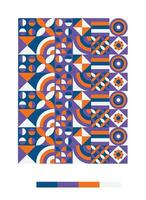 a colorful pattern with geometric shapes vector