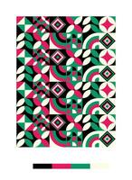 a colorful pattern with geometric shapes vector