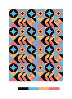 a colorful pattern with geometric shapes vector