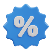 3d discount percentage icon png