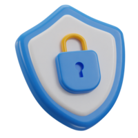 3d seguridad verificado icono png