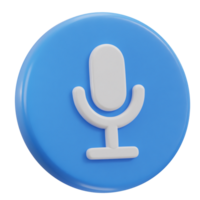 3d Podcast microphone icône png