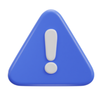 3d exclamation sign warning or danger risk message alert problem icon png