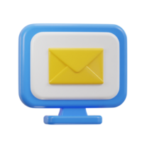 monitor display and envelope email icon png