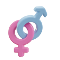 3d female symbol icon illustration png