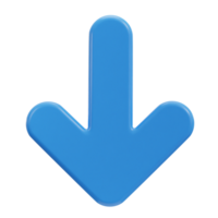 3d down arrow icon png