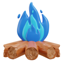 3d bonfire icon illustration png