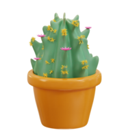 3d cactus planta ilustración png