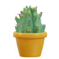 3d cactus planta ilustración png