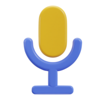 3d Podcast Mikrofon Symbol png