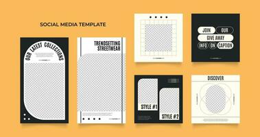 social media template banner blog fashion sale promotion vector