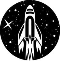 Rocket - Minimalist and Flat Logo - Vector illustration