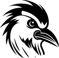 Parrot, Black and White Vector illustration