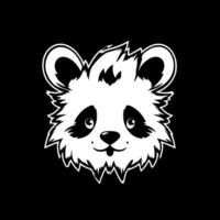 panda - minimalista y plano logo - vector ilustración