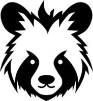 panda - negro y blanco aislado icono - vector ilustración