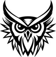 Owl - Black and White Isolated Icon - Vector illustration