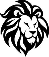 Lion - Black and White Isolated Icon - Vector illustration