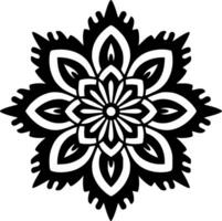 Mandala, Black and White Vector illustration