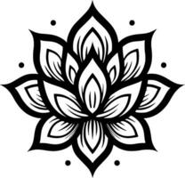 Mandala, Black and White Vector illustration