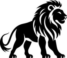 Lion, Black and White Vector illustration