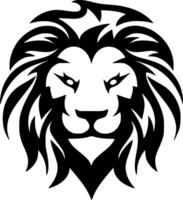 Lion, Black and White Vector illustration