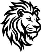 Lion, Black and White Vector illustration