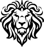 Lion, Black and White Vector illustration