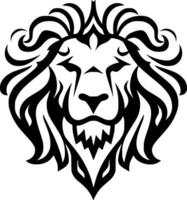 Lion, Black and White Vector illustration