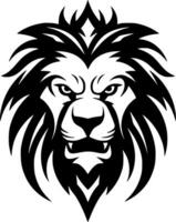 Lion, Black and White Vector illustration