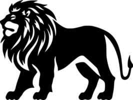 Lion - Black and White Isolated Icon - Vector illustration