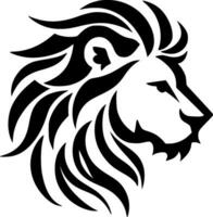 Lion, Black and White Vector illustration