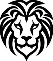 Lion, Black and White Vector illustration