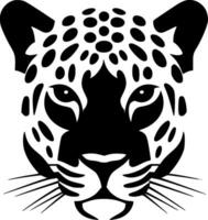 leopardo, minimalista y sencillo silueta - vector ilustración