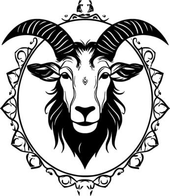 Goat, Minimalist and Simple Silhouette - Vector illustration