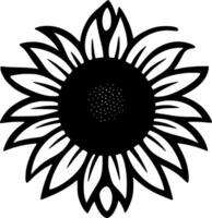 Flower, Black and White Vector illustration